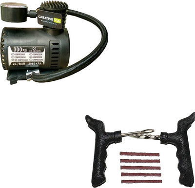 

Capeshoppers 1 puncture kit, 1 air compresoor Combo