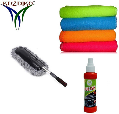 

Kozdiko Premium Quality Polish 120ML,4 Microfibre Cloth,1 Microfiber Duster Combo