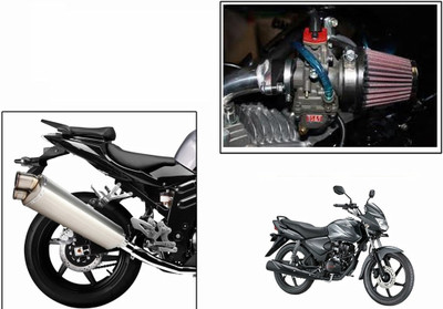 

Speedwav 1 Two End Exhaust, 1 HP Bike Air Filter 42mm-Honda CB Shine Combo