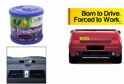 

Speedwav 1 X Quirky Car Bumper Sticker, 1 X Liboni Natural Aroma Car Air Freshener / Perfume-Lavender Combo