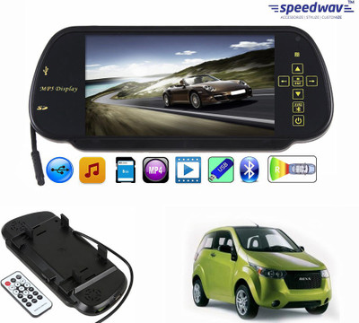 

Speedwav 1 7 inch Rear View Mirror Screen, 1 Bluetooth,USB,SDCard-MahindraReva Combo