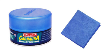 

Waxpol 1 Carnauba Car Polish 250gms, 1 Microfiber Cloth Combo