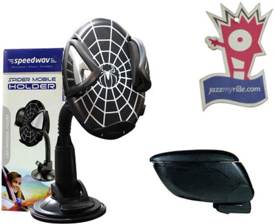

Speedwav 1 Spider Mobile Holder-BLACK, 1 Black Armrest, 1 Jazzy Hanging Perfume Combo