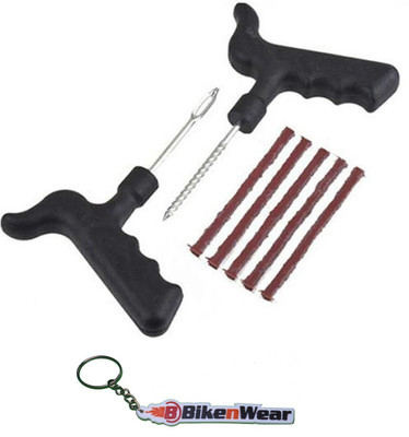 

Bikenwear 1 Car & Bike Tubeless Tyre Puncture Repair Kit, 1 Bikenwear Keyring Combo