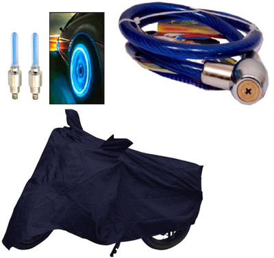 

Bull Rider 1 Bike Cover & 1 Helmet Safety Lock & 1 Set of 2 Tyre LED Light Combo
