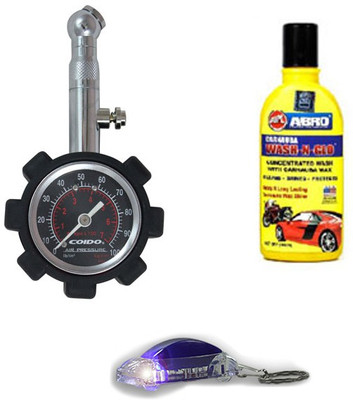 

Coido 1 Tyre Pressure Gauge, 1 Shampoo, 1 Key Chain Combo