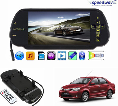 

Speedwav 1 7 inch Rear View Mirror Screen, 1 Bluetooth,USB,SDCard-ToyotaEtios Combo
