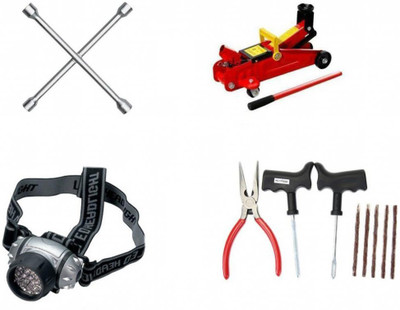

OEM 1 Spanner, 1 Hydraulic Trolly Jack, 1 Tyre Puncture Kit Combo