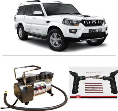 

Creative Via AutoCut-OFF Premium Metal Air Compressor With Tyre Punture Repair Kit For Mahindra New Scorpio 2015 Combo