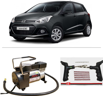 

Creative Via AutoCut-OFF Premium Metal Air Compressor With Tyre Punture Repair Kit For Hyundai Grand I10 Combo