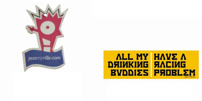 

Speedwav 1 Car Bumper Sticker-Drinking Buddies, 1 Jazzy Hanging Perfume Combo