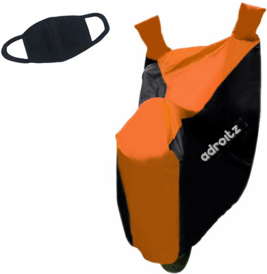 

AdroitZ 1 Bike Body Cover Black and Orange, 1 Anti Pollution Mask Combo