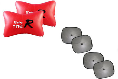 

Auto Car Winner 1 Pair of Car Cushion, Car Sun shades(set of 4) Combo
