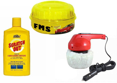 

Coido 1 Car Polisher, 1 FMS Wax Polish 230gm, 1 Formula 1 Rubbing Compound 207ml Combo