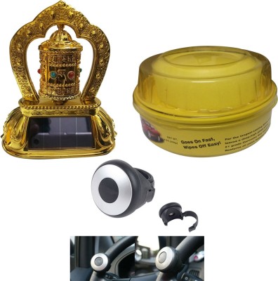 

Gold Dust 1 Dashboard decorative idols, 1 i-pop smooth mover, 1 car cleaning wax Combo