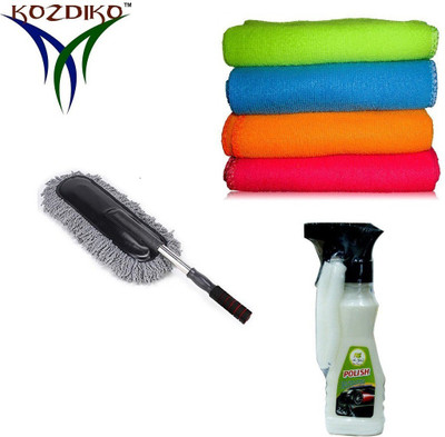 

Kozdiko Premium Quality Polish 200ML,1 Microfibre Duster and 4 Microfibre Cloth Combo