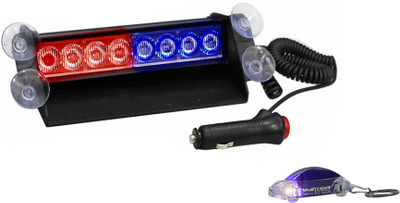

Speedwav 1 Car Police Style LED Lights (Red and Blue) for all cars, 1 Keychain Combo