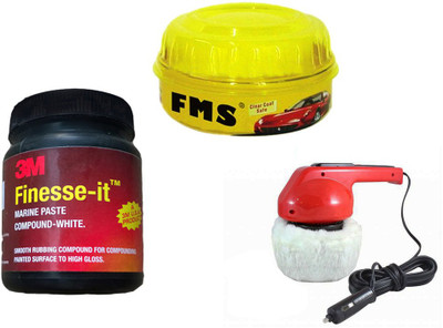 

Coido 1 Car Polisher, 1 FMS Wax Polish 230gm, 1 3M Premium Rubbing Compound Combo
