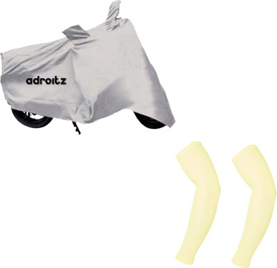 

AdroitZ 1 Silver Two Wheeler Cover, 2 Black Arm sleeves Combo