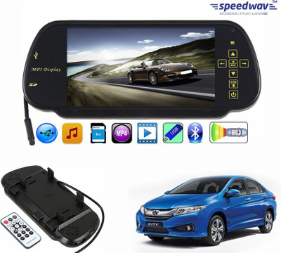 

Speedwav 1 7" Rear View Mirror Screen, 1 Bluetooth,USB,SDCard-HondaCityType6 Combo