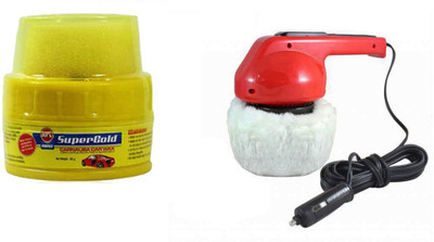 

Abro 1 Car Polisher, 1 Abro Super Gold Wax Polish 60gm Combo