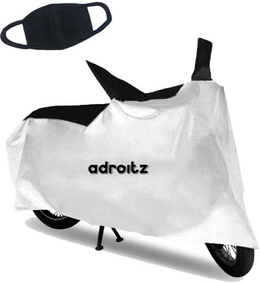 

AdroitZ 1 Bike Body Cover Silver and Black, 1 Anti Pollution Mask Combo
