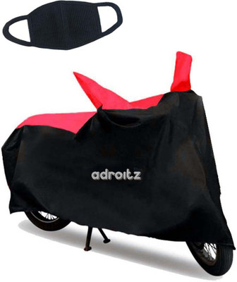 

AdroitZ 1 Bike Body Cover Black and Red, 1 Anti Pollution Mask Combo