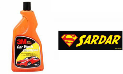 

3M 1 Quirky Car Bumper Sticker-SARDAR, 1 3M Premium Shampoo 500ml Combo