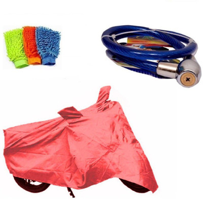 

Bull Rider 1 Bike Cover & 1 Helmet Safety Lock & 1 Microfiber Gloves Combo