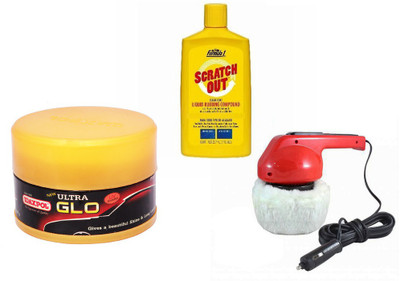 

Waxpol 1 Car Polisher, 1 Waxpol Ultra Glo Premium Polish, 1 Formula 1 Rubbing Compound Combo