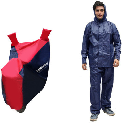 

Speedwav 1 X Speedwav Sporty Bike Body Cover, 1 X Speedwav Rain Suit With Hood Combo