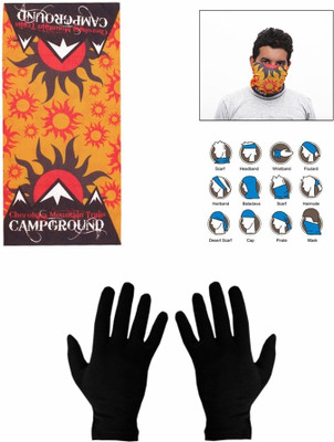 

Speedwav 1 Speedwav Summer Bike/Scooter Riding / Driving Gloves (1 Pair), 1 x Jazzmyride Multifunctional Headwrap / Mask / Scarf Combo