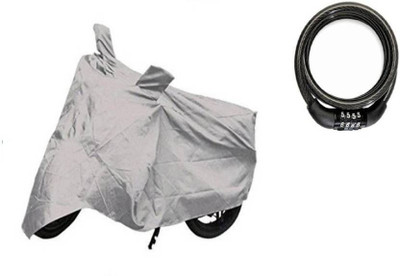 Gking Silver Black bike body cover With 1 Chain Cable Number lock Combo