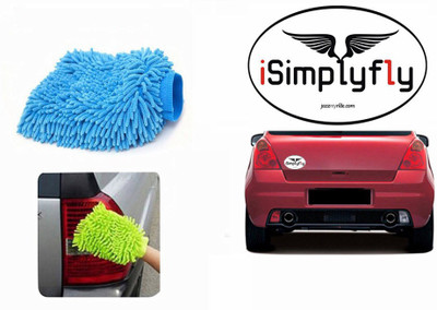 

Speedwav 1 Quirky Car Bumper Sticker-I SIMPLY FLY, 1 Speedwav Microfiber Glove Mitt Combo