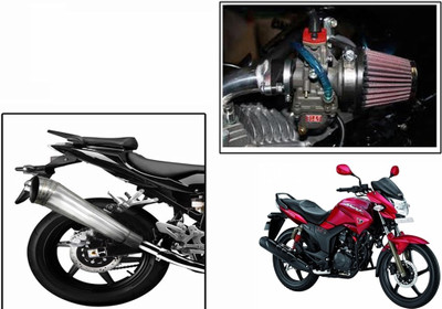 

Speedwav 1 Bigul Bike Exhaust, 1 HP Bike Air Filter 42mm-Hero Hunk Combo