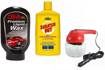 

Coido 1 Car Polisher, 1 3M Car Wax Polish 200gm, 1 Formula 1 Rubbing Compound 207ml Combo