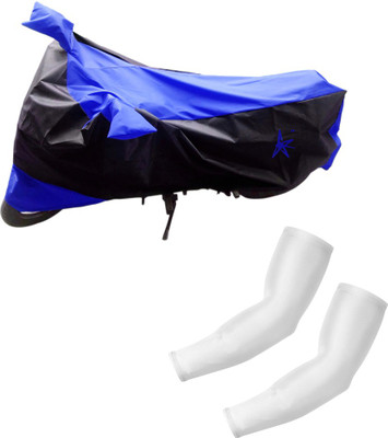 

AdroitZ 1 Black & Blue Two Wheeler Cover, 2 White Arm Sleeves Combo