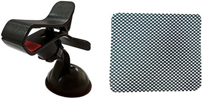 

ManeKo 1 Imported Single Clip Universal Car Mobile Holder, 1 Non Slip Mat For Car Dashboard Combo