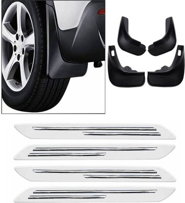 

AdroitZ 4 Mudguard, 4 Car Bumper Protector Combo