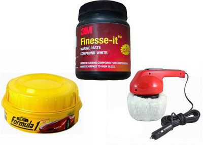 

Coido 1 Car Polisher, 1 Formula 1 Carnauba Wax Polish, 1 3M Premium Rubbing Compound Combo