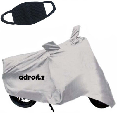 AdroitZ 1 Bike Body Cover SIlver, 1 Anti Pollution Mask Combo