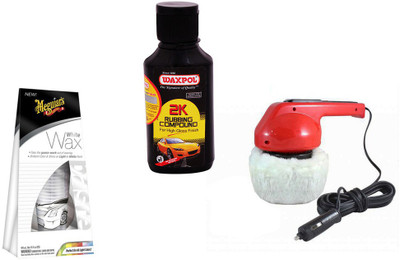 

Coido 1 Car Polisher, 1 Meguiar's White Wax Polish, 1 Waxpol 2K Rubbing Compound Combo