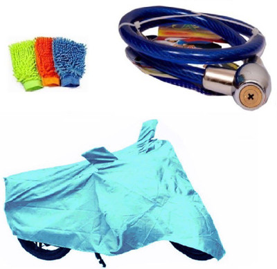 

Bull Rider 1 Bike Cover & 1 Helmet Safety Lock & 1 Microfiber Gloves Combo