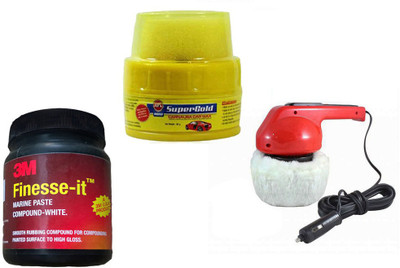 

Coido 1 Car Polisher, 1 Formula 1 Spray Wax Polish, 1 3M Premium Rubbing Compound Combo