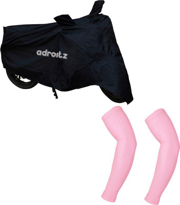 

AdroitZ 1 Black Two Wheeler Cover, 1 Pink Arm Sleeves Combo