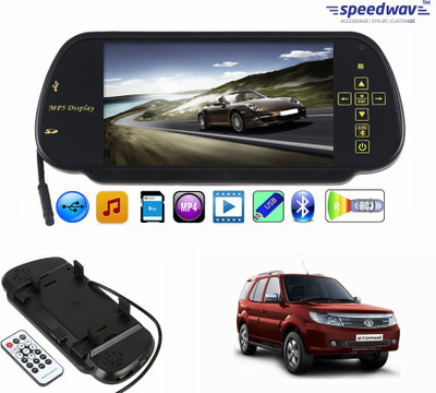 

Speedwav 1 7 inch Rear View Mirror Screen, 1 Bluetooth,USB,Card-TataSafariStorme Combo