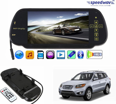 

Speedwav 1 7 inch Rear View Mirror Screen, 1 Bluetooth,USB,SDCard-HyundaiSantaFe Combo