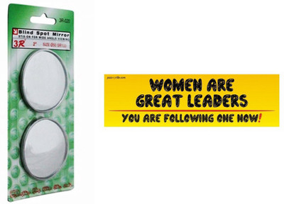 

Speedwav 1 Car Bumper Sticker-Women Are Great, 1 Blind Spot Mirror-Chrome Combo
