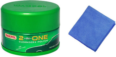

Waxpol 1 2in1 Cleaner Cum Polish 250gms, 1 Microfiber Cloth Combo