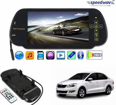 

Speedwav 1 7 inch Rear View Mirror Screen, 1 Bluetooth,USB,SDCard-SkodaRapid Combo